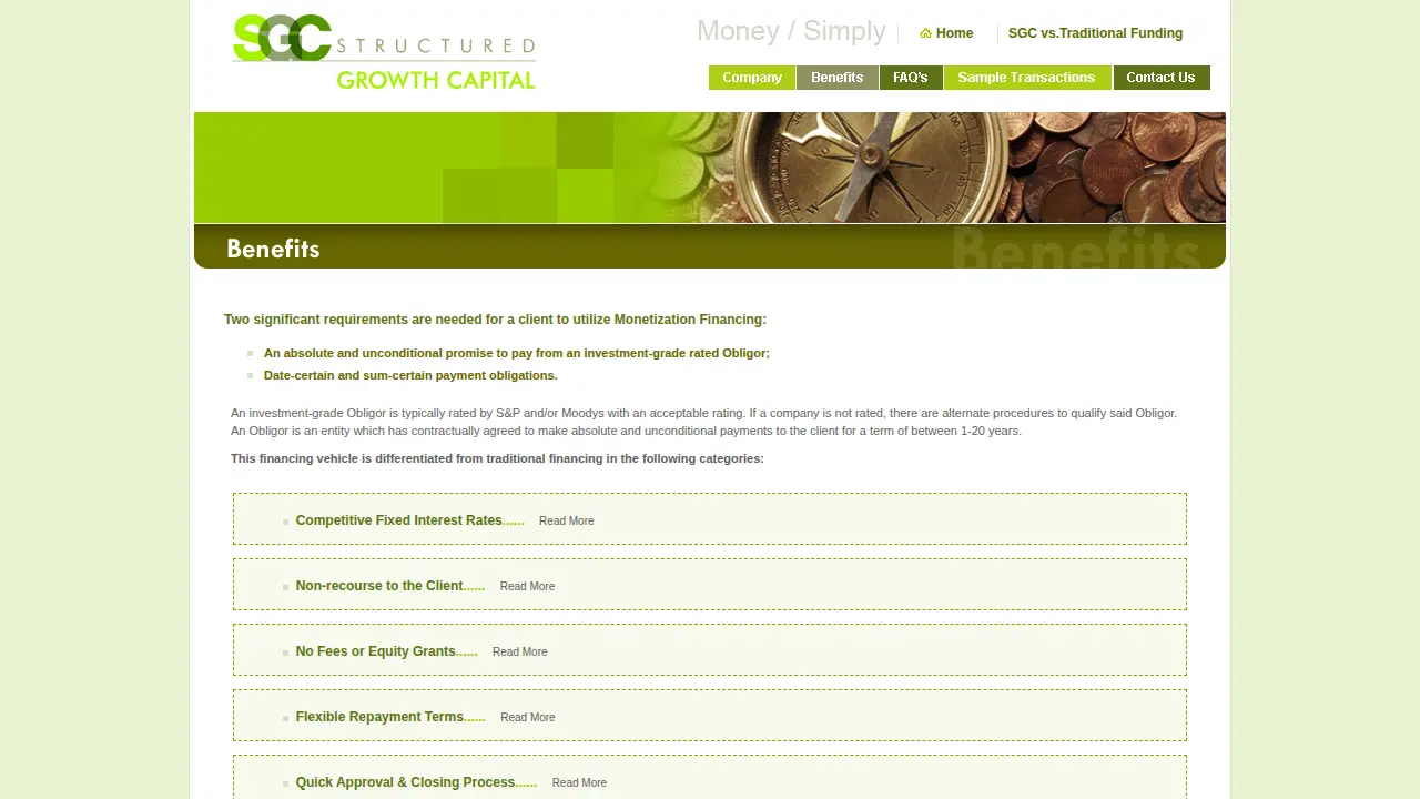 Structured Growth Capital page