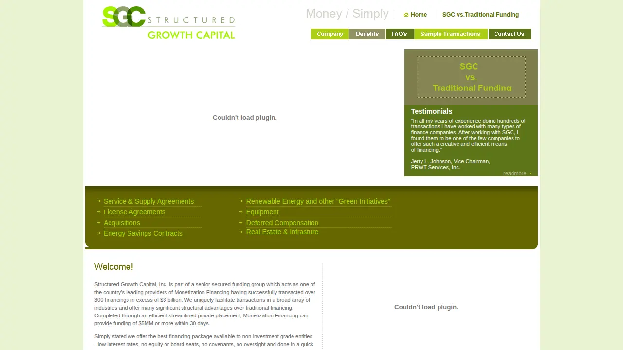 Structured Growth Capital page