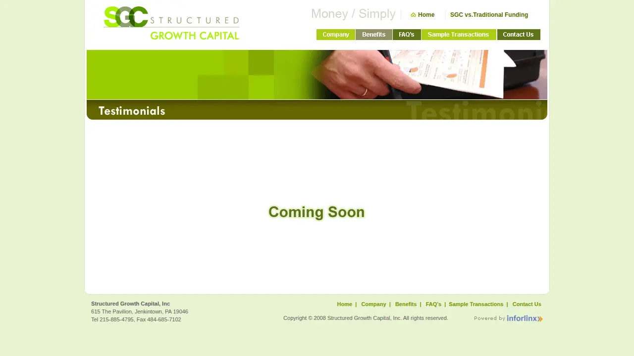 Structured Growth Capital page