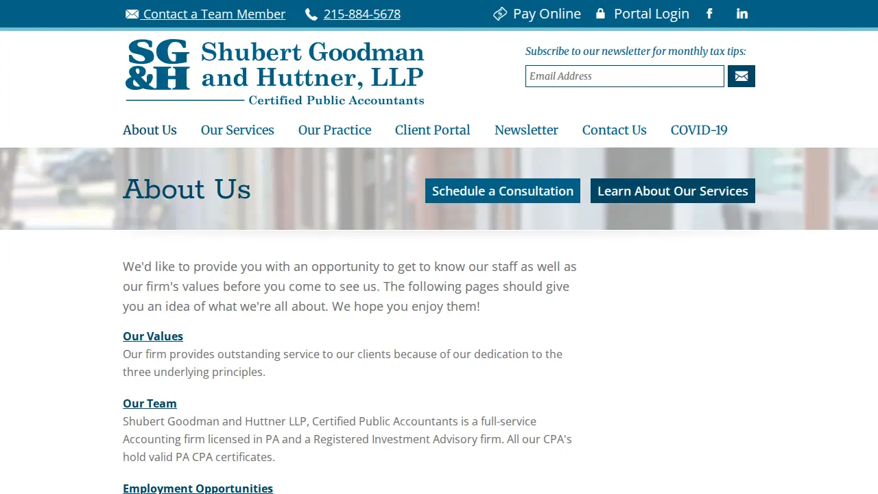 Shubert Goodman & Huttner PC page