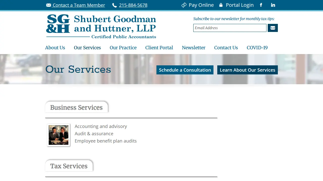 Shubert Goodman & Huttner PC page