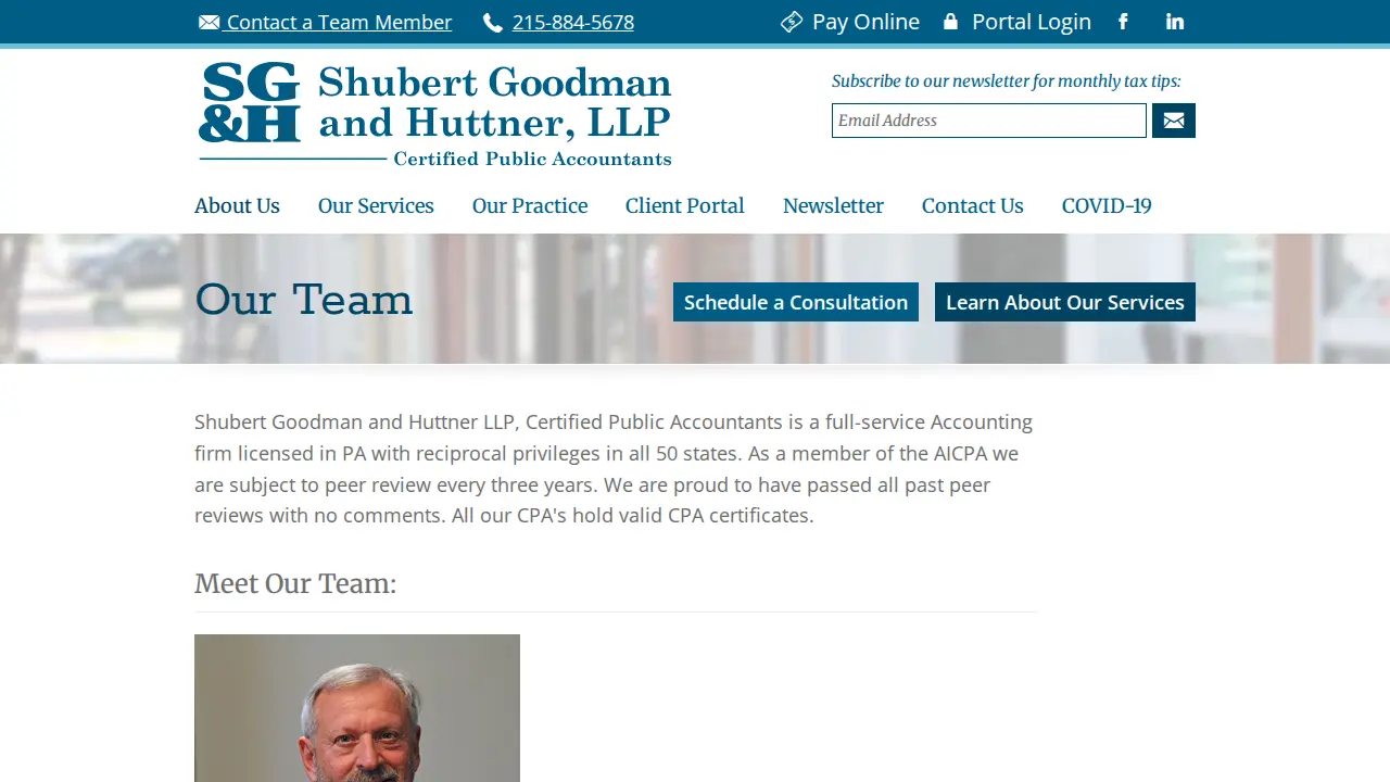 Shubert Goodman & Huttner PC page