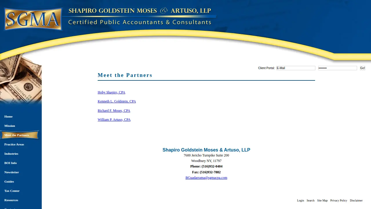 Shapiro Goldstein Moses & Artuso, LLP page