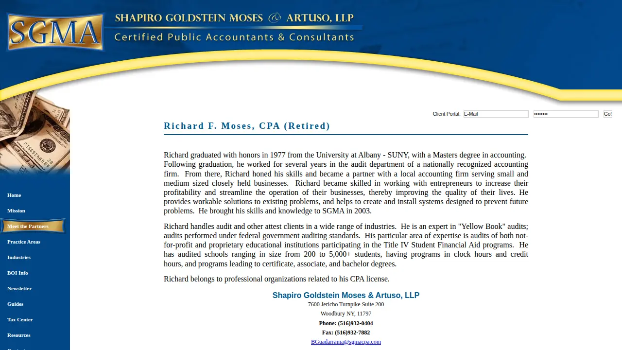 Shapiro Goldstein Moses & Artuso, LLP page