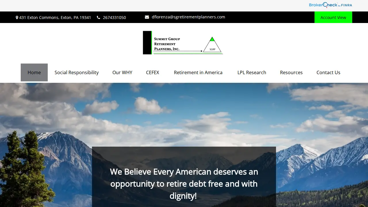 Summit Group Retirement Planners page