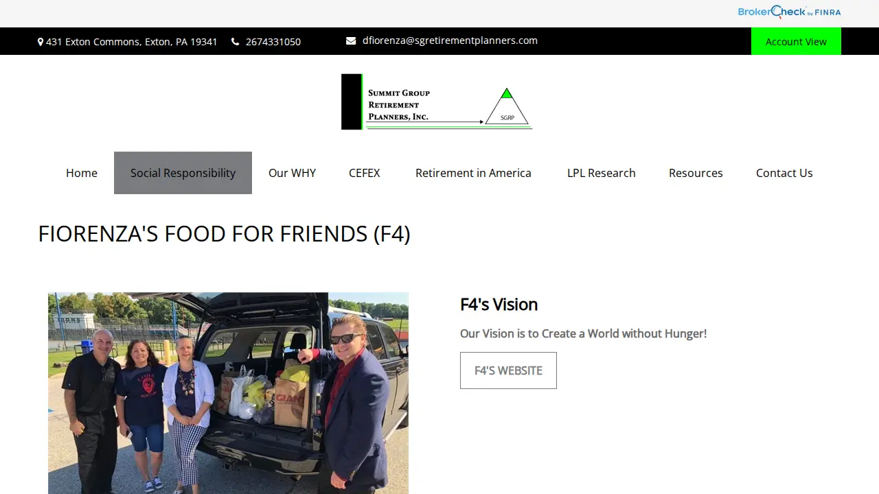 Summit Group Retirement Planners page