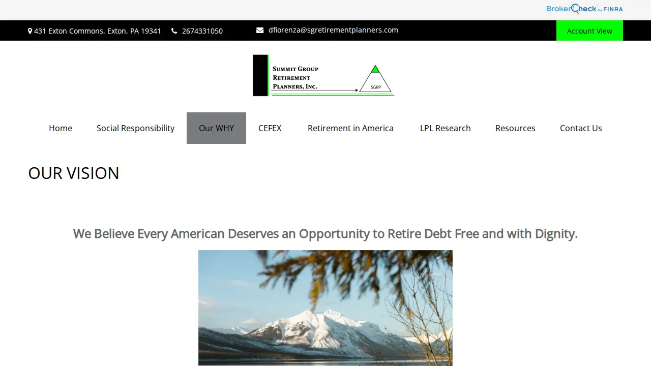 Summit Group Retirement Planners page