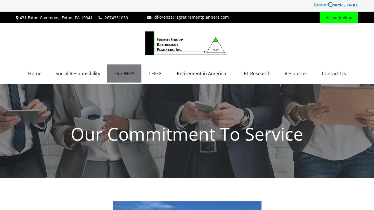 Summit Group Retirement Planners page
