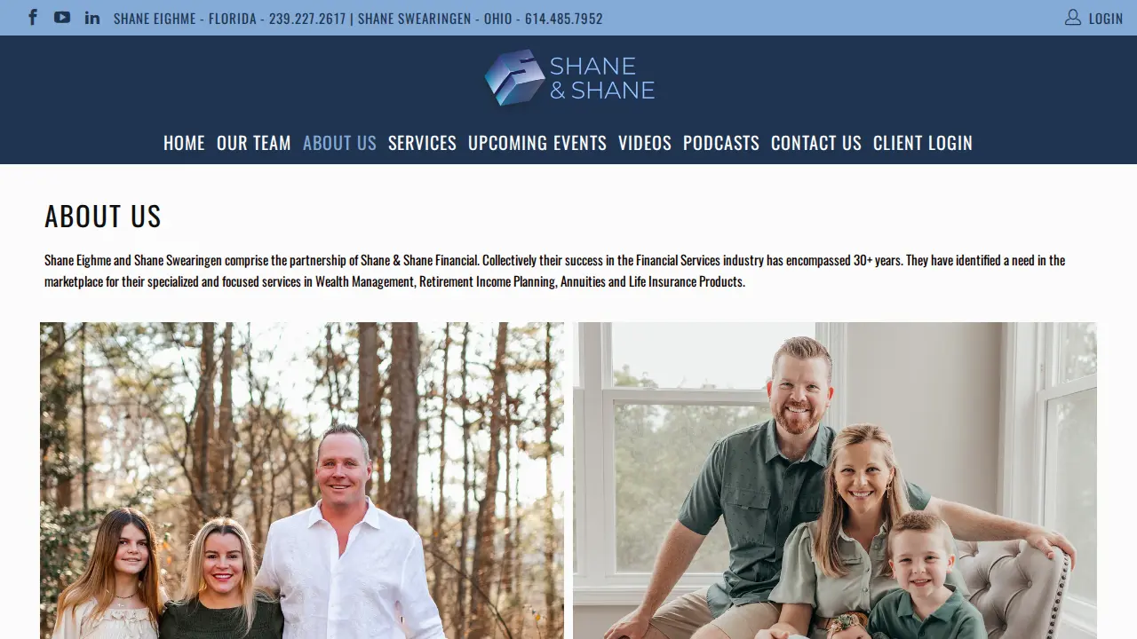 Shane and Shane Financial page