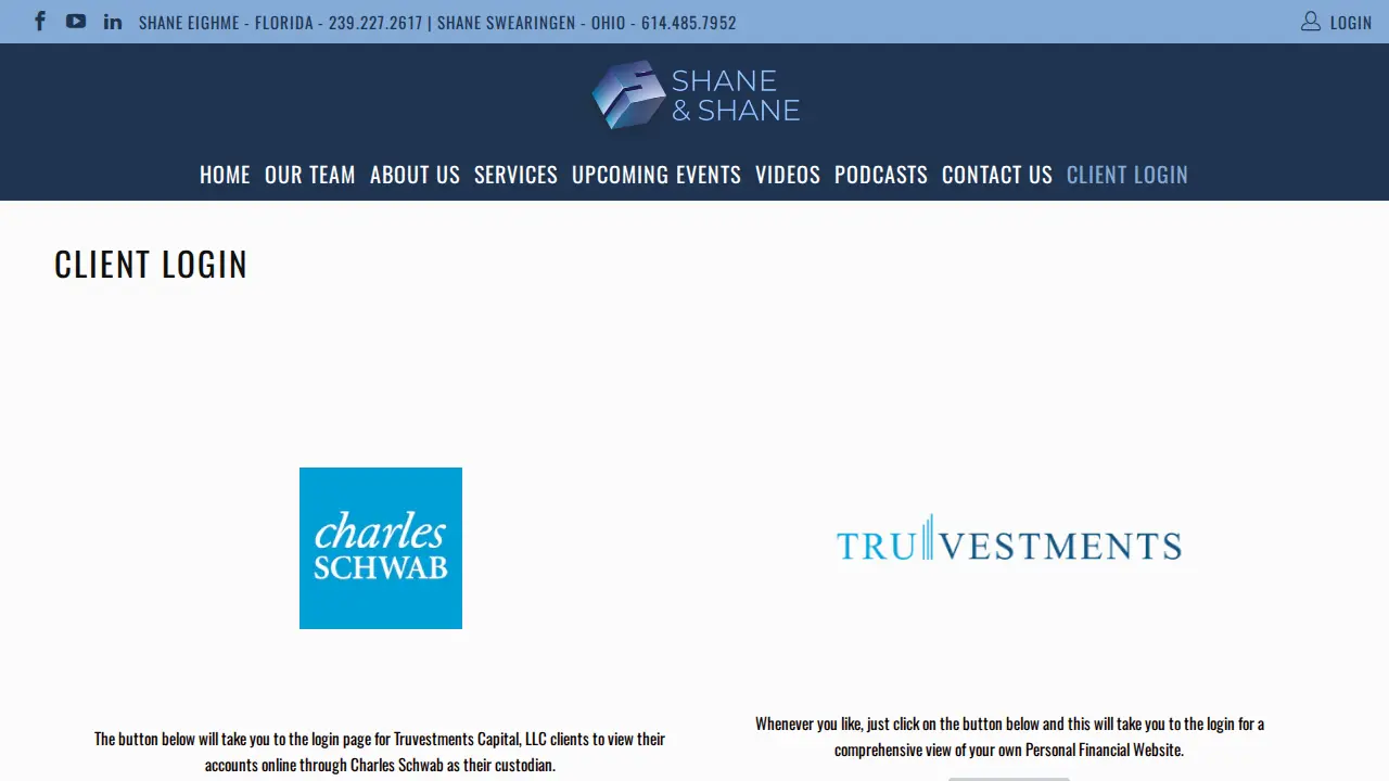 Shane and Shane Financial page