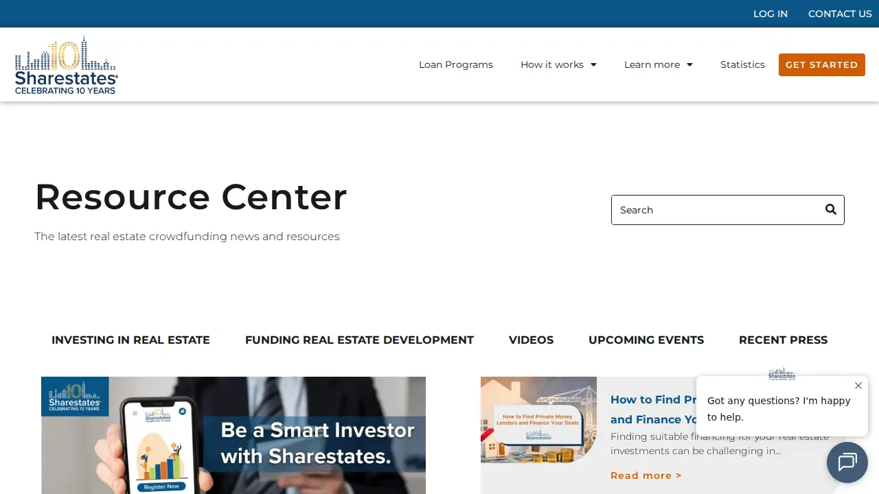 Sharestates page