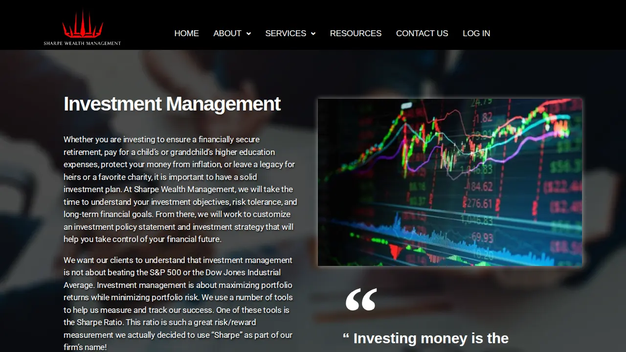 Sharpe Wealth Management LLC page
