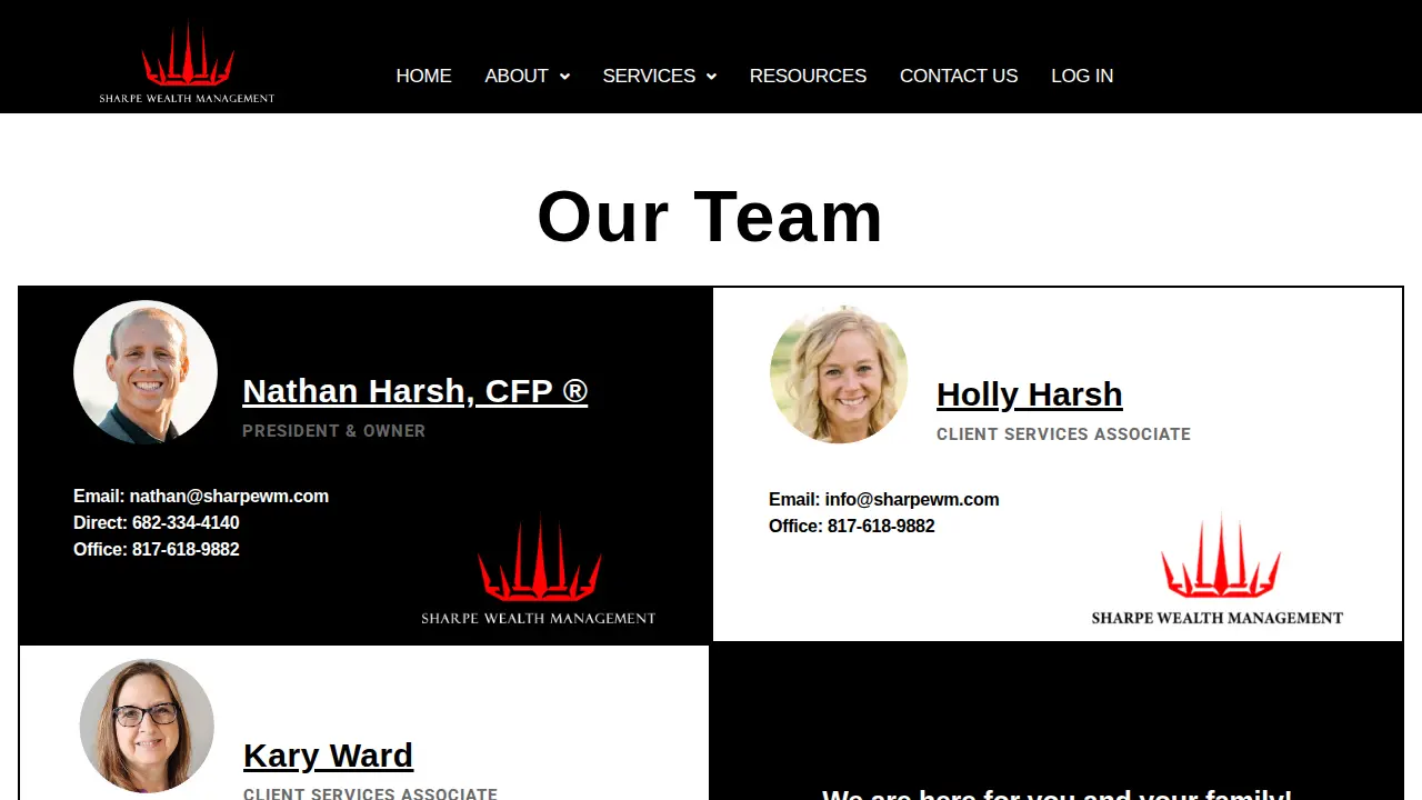 Sharpe Wealth Management LLC page