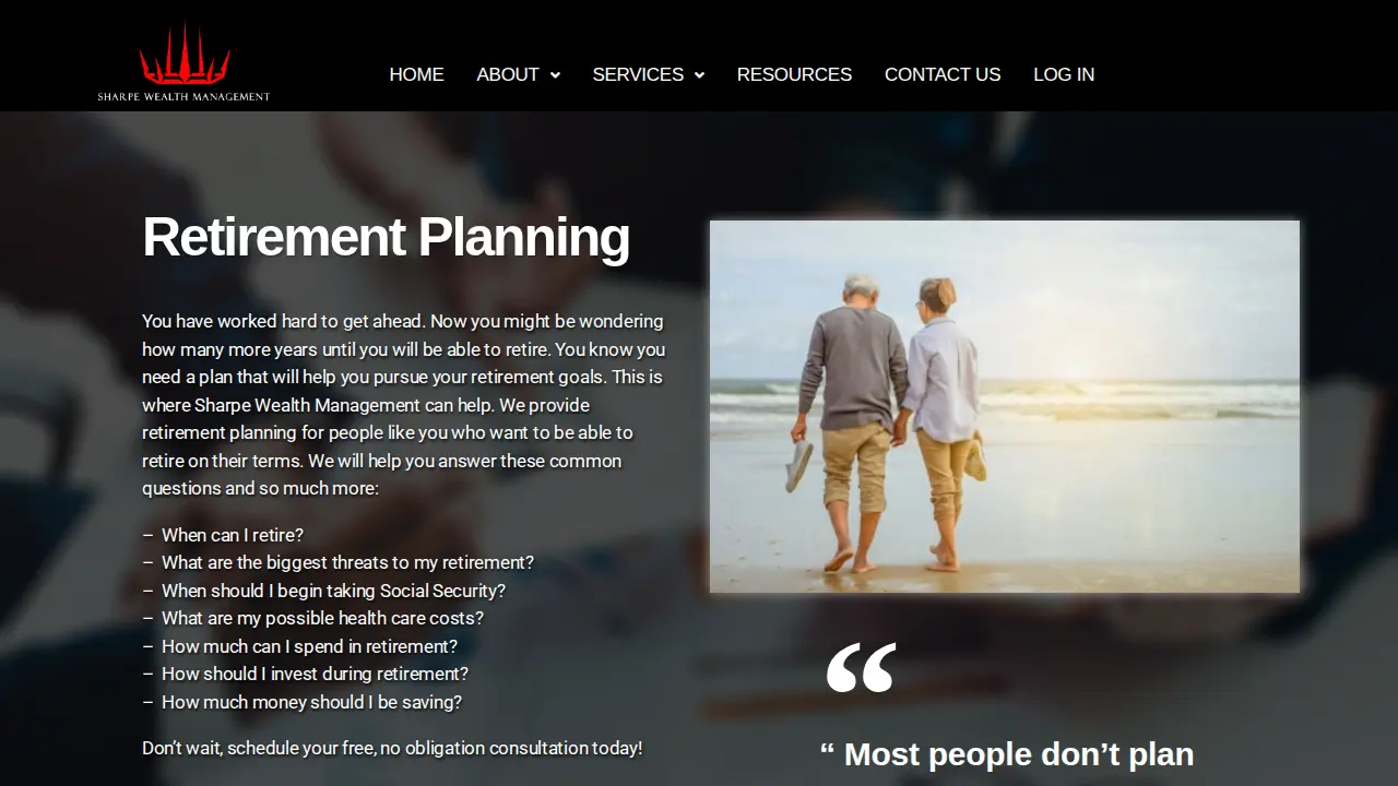 Sharpe Wealth Management LLC page