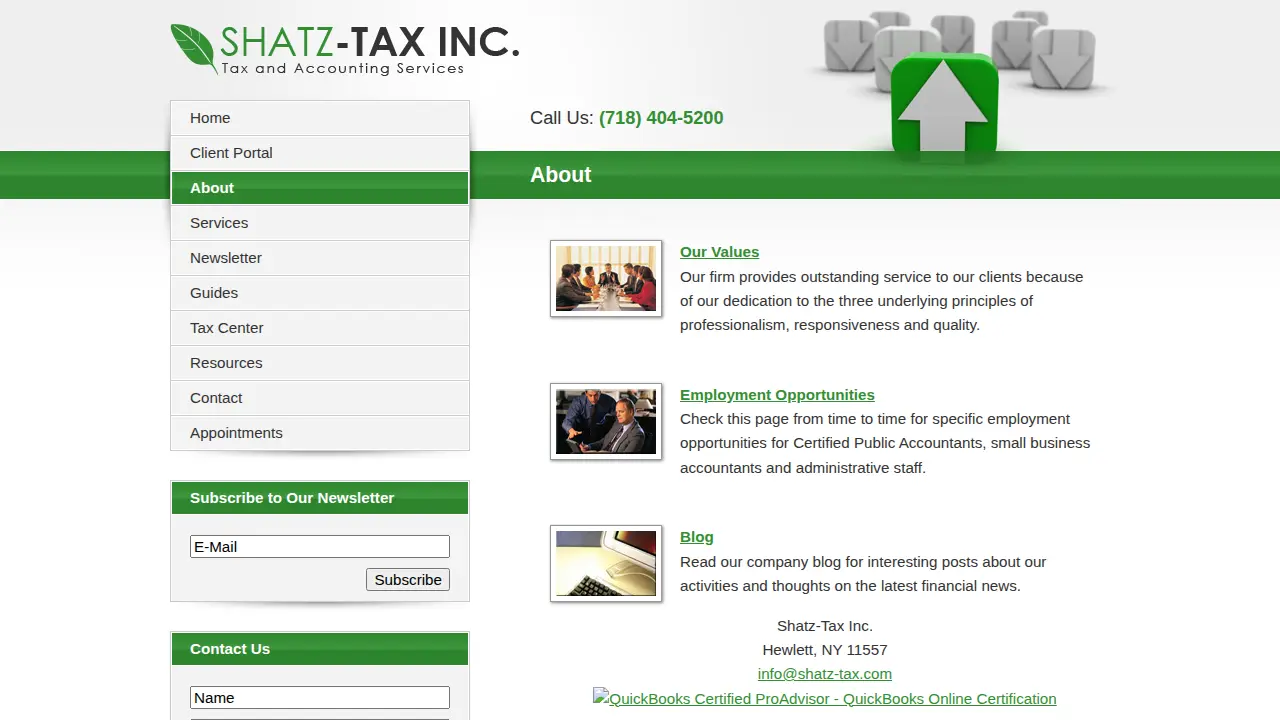 Shatz-Tax, Inc. page