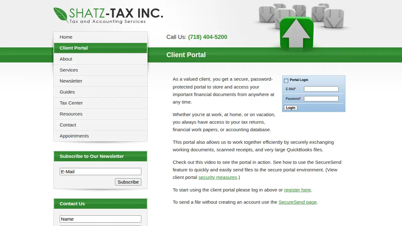 Shatz-Tax, Inc. page