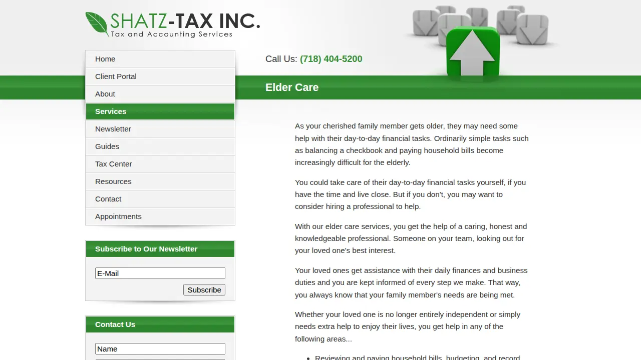 Shatz-Tax, Inc. page