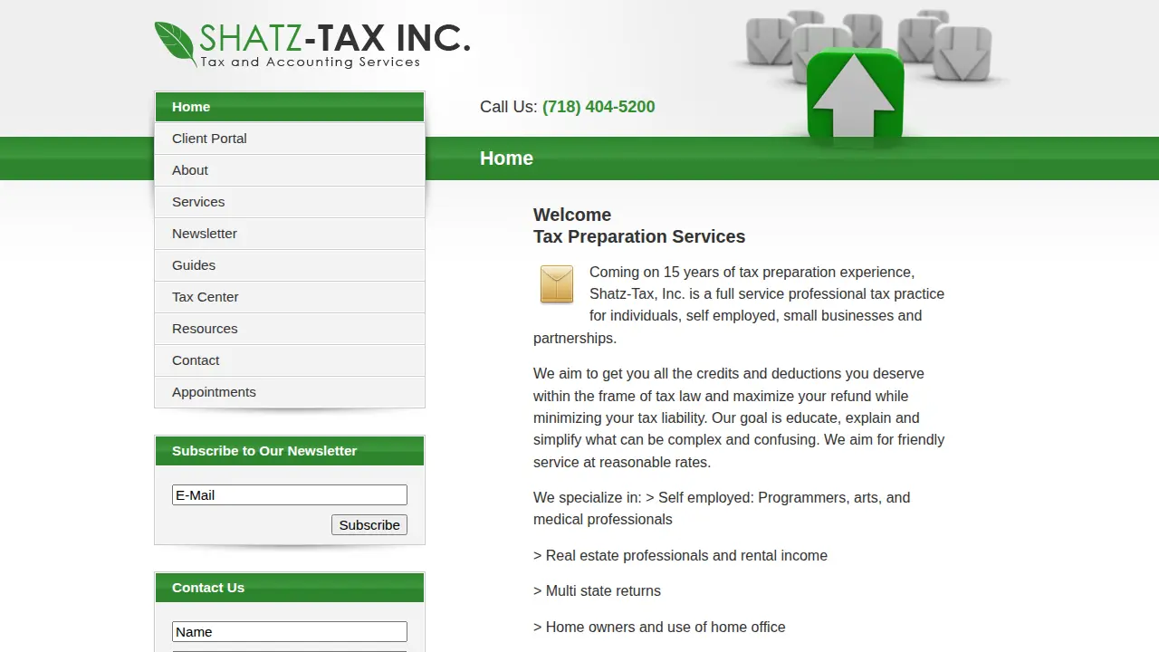 Shatz-Tax, Inc. page