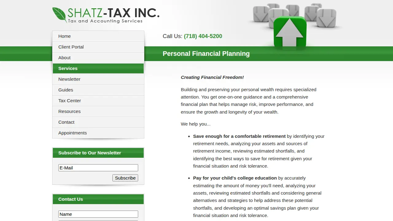 Shatz-Tax, Inc. page