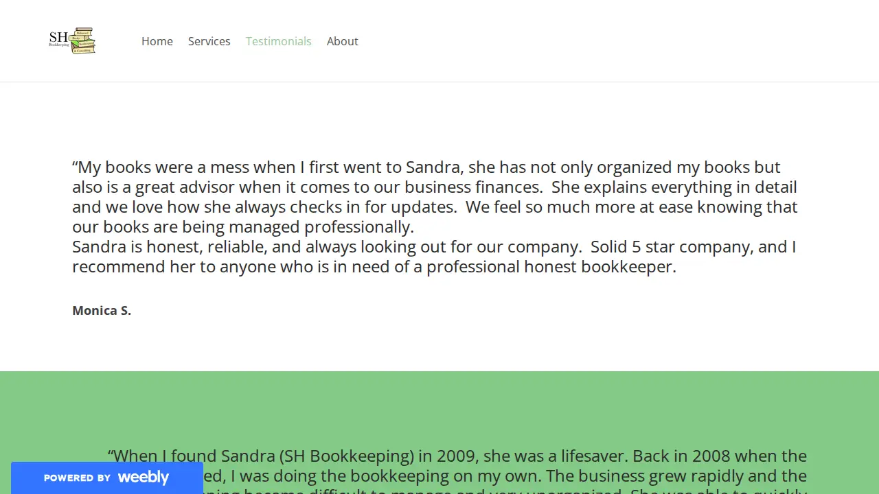 ShBookkeeping Services page