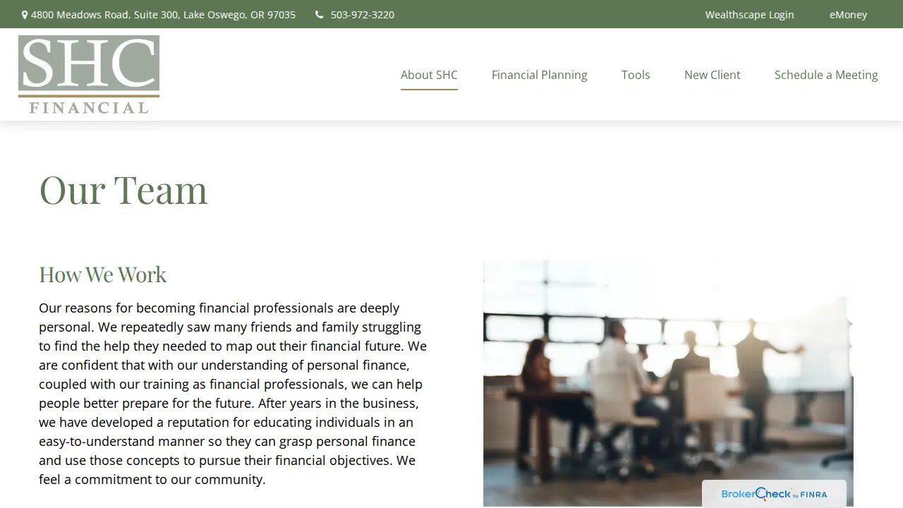 SHC Financial, LLC page