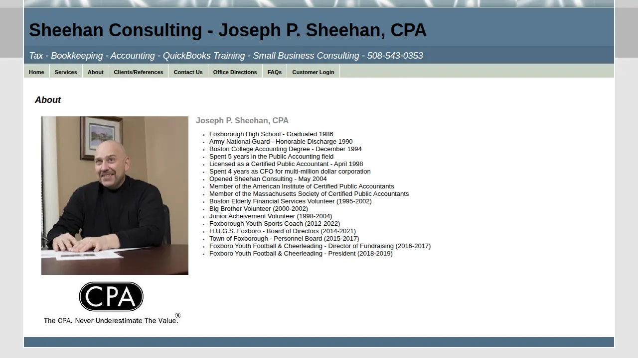 Sheehan Consulting page