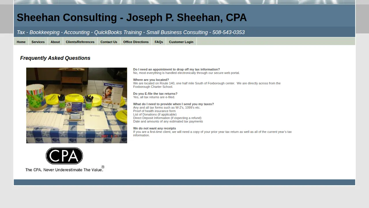 Sheehan Consulting page