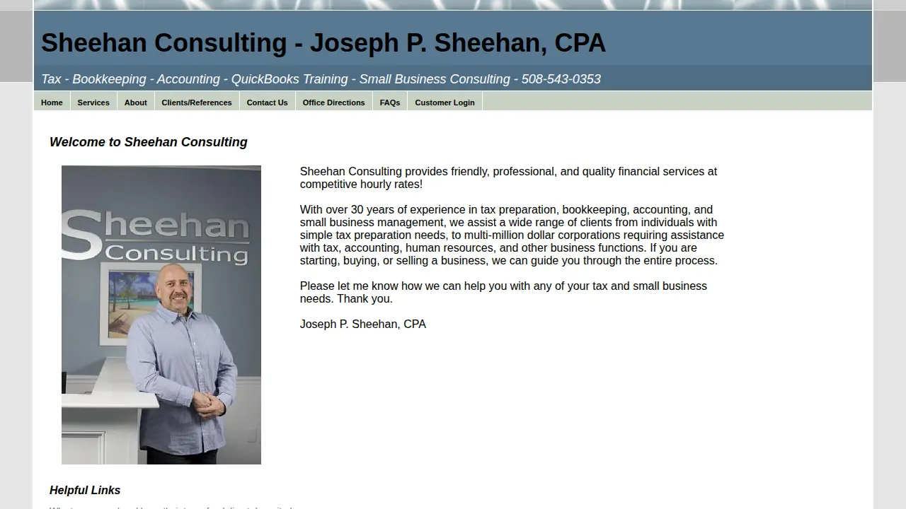 Sheehan Consulting page
