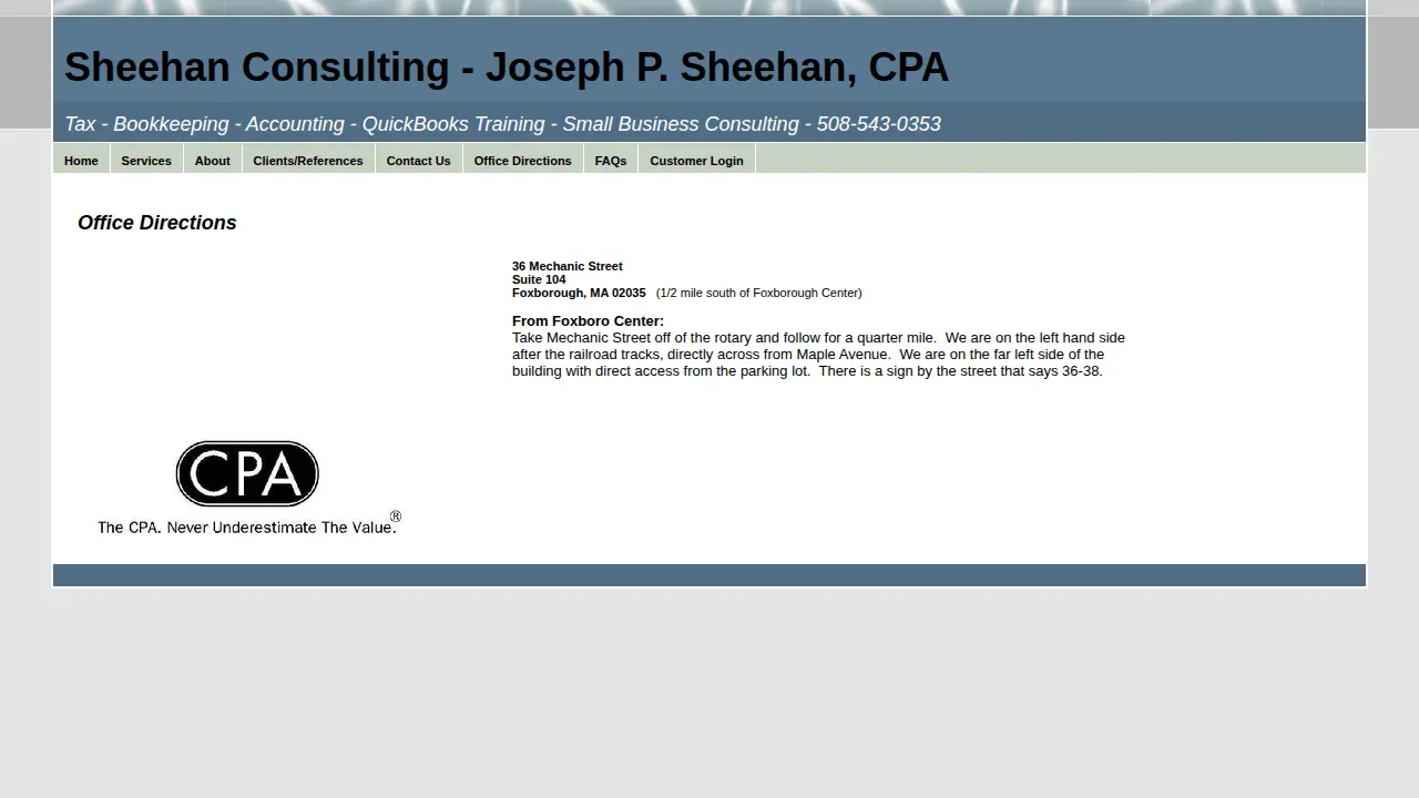 Sheehan Consulting page
