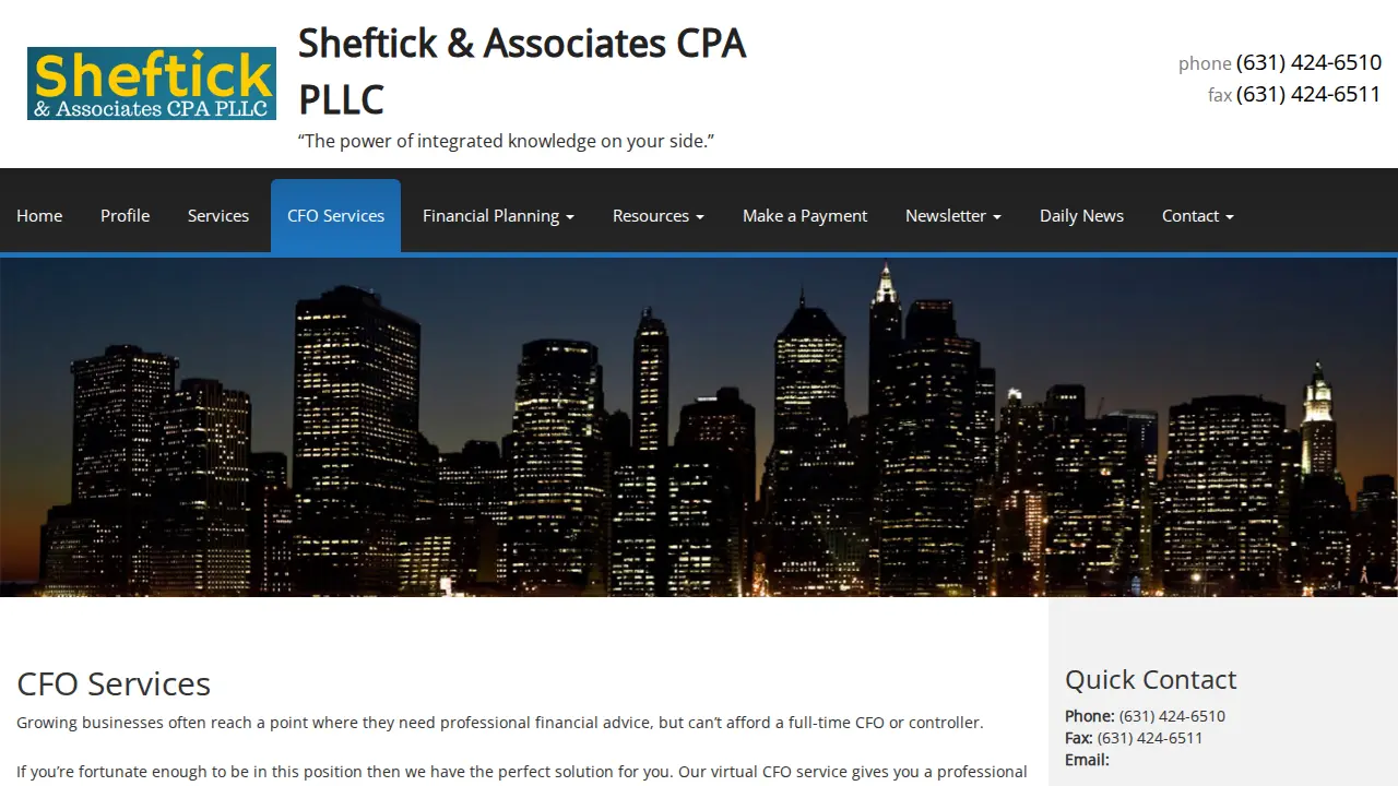Sheftick & Associates CPA PLLC page
