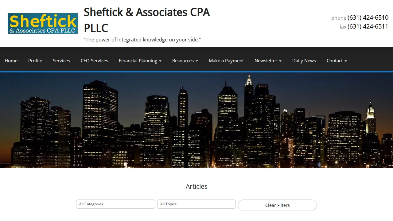 Sheftick & Associates CPA PLLC page