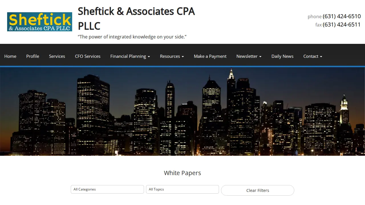 Sheftick & Associates CPA PLLC page