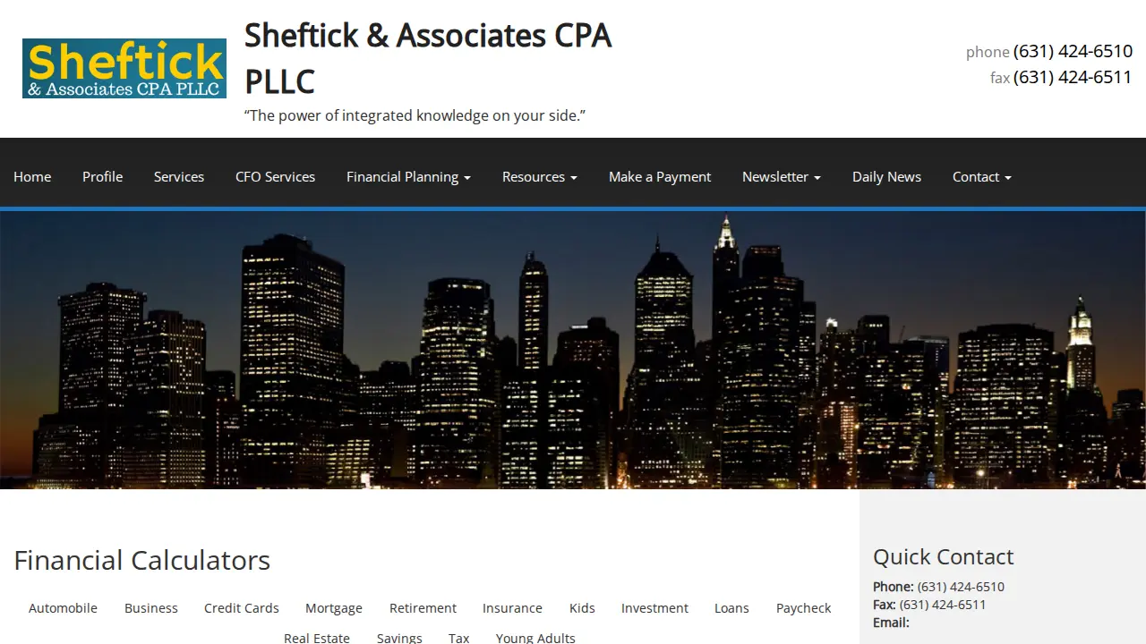 Sheftick & Associates CPA PLLC page