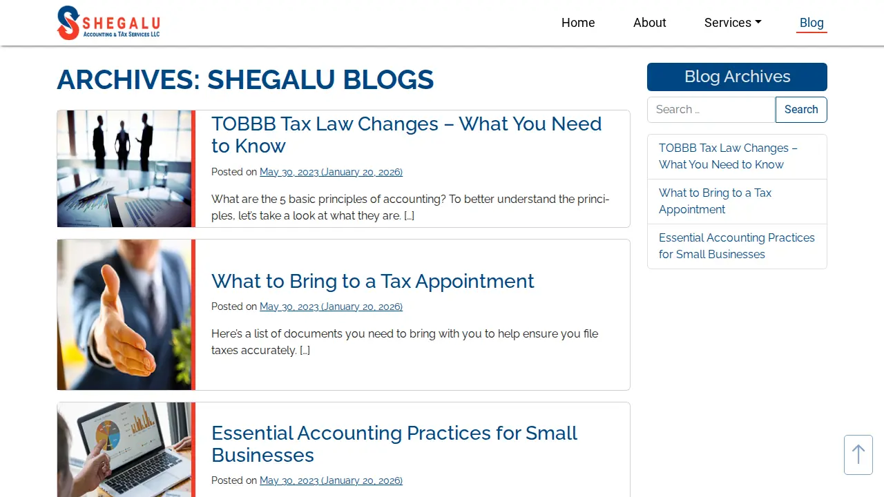 Shegalu Accounting & Tax Services LLC page