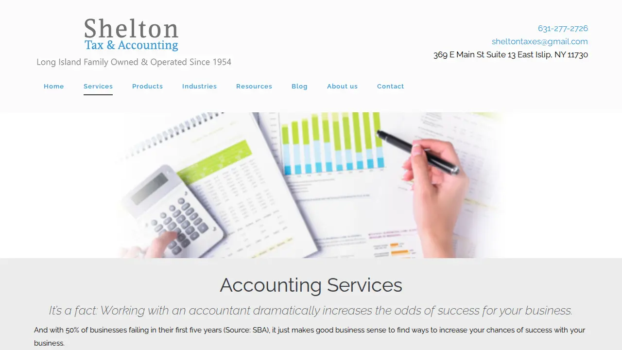 Shelton Tax & Accounting page