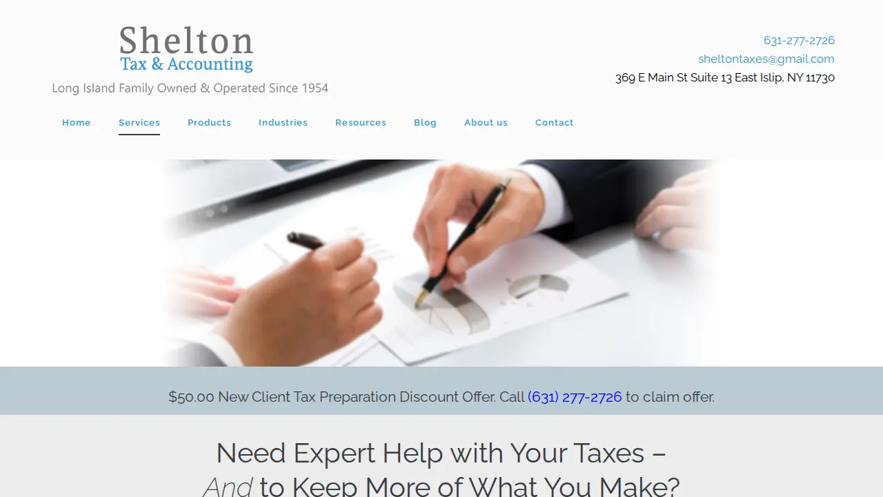 Shelton Tax & Accounting page