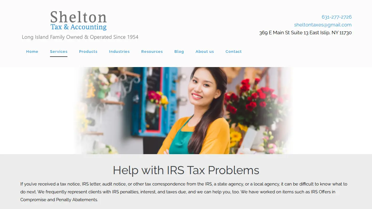 Shelton Tax & Accounting page