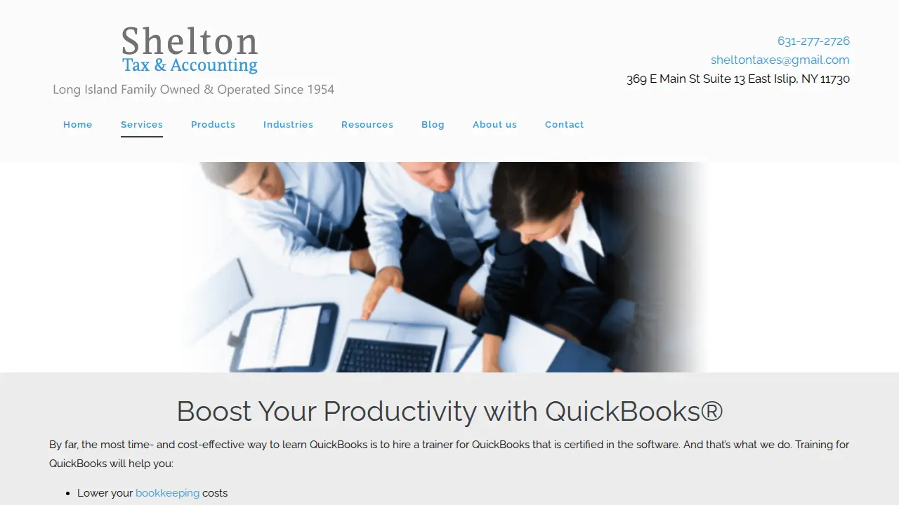 Shelton Tax & Accounting page