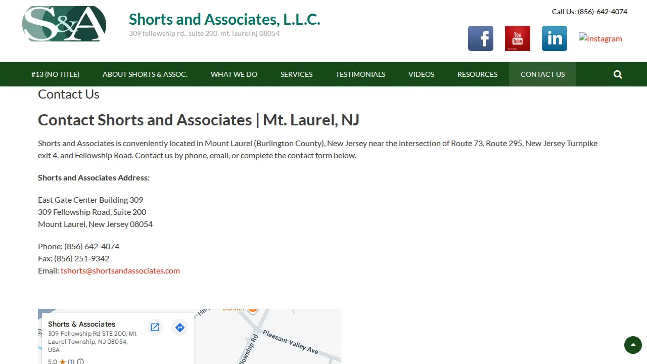 Shorts & Associates page