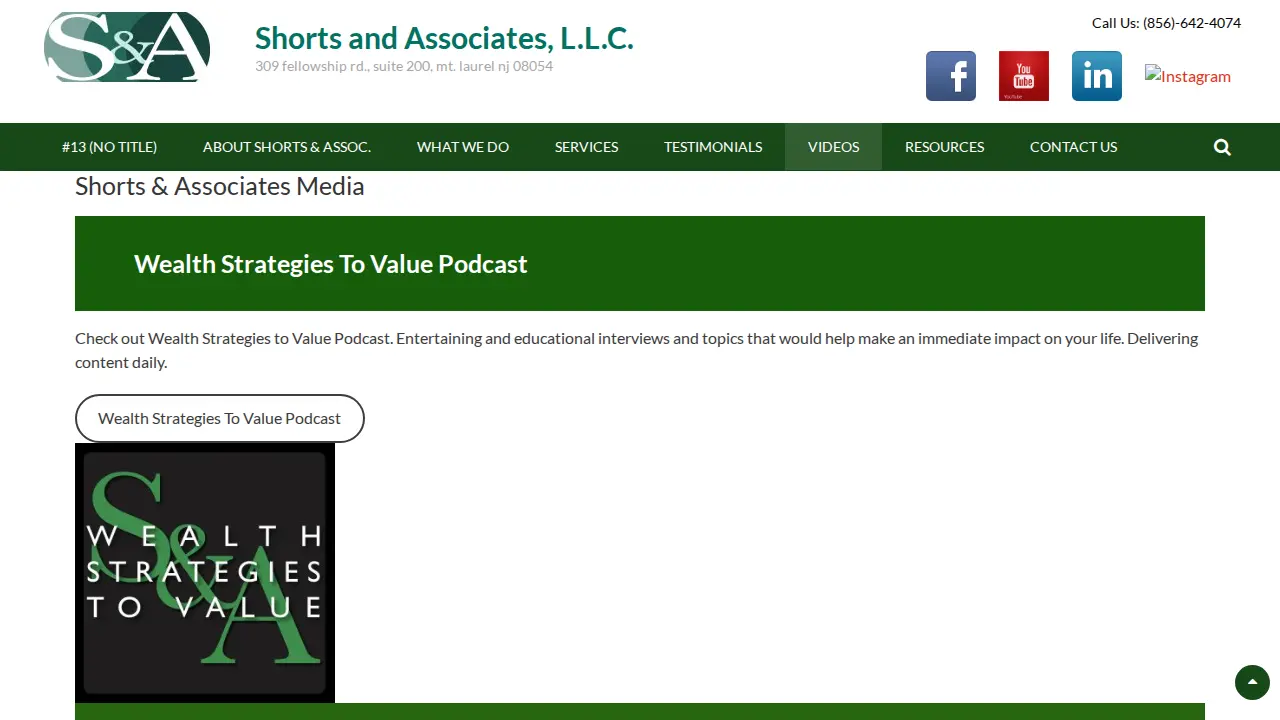 Shorts & Associates page