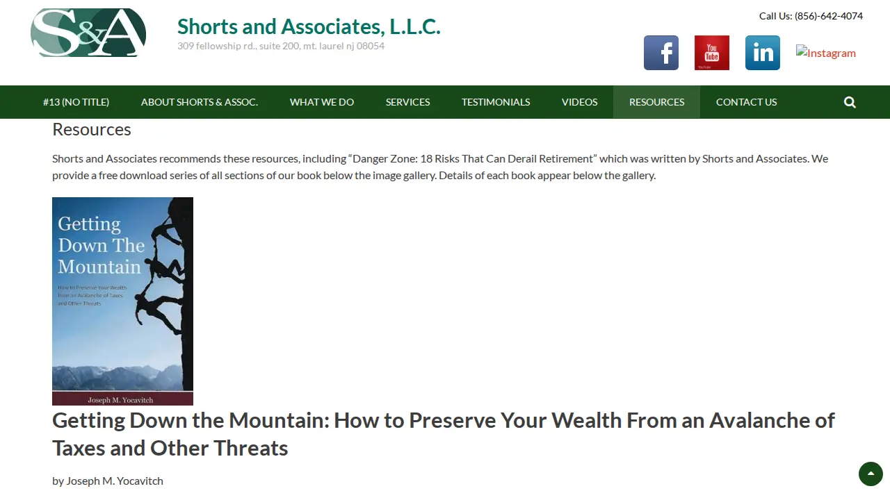 Shorts & Associates page