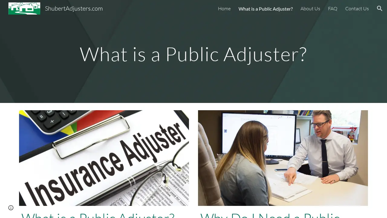 Shubert Public Adjusters page