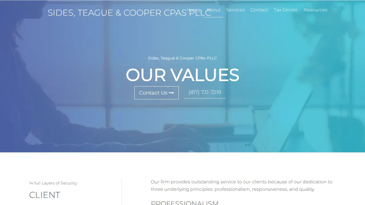 Sides & Teague CPAs PLLC page