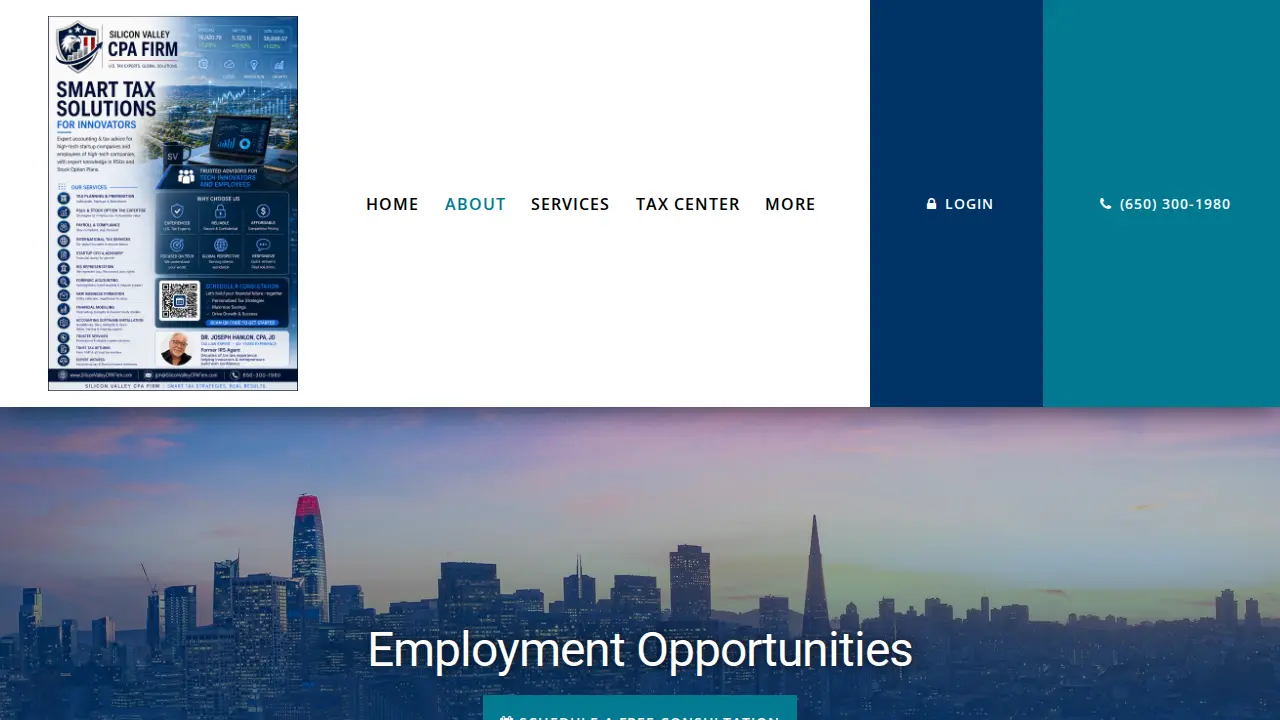Silicon Valley CPA Firm page
