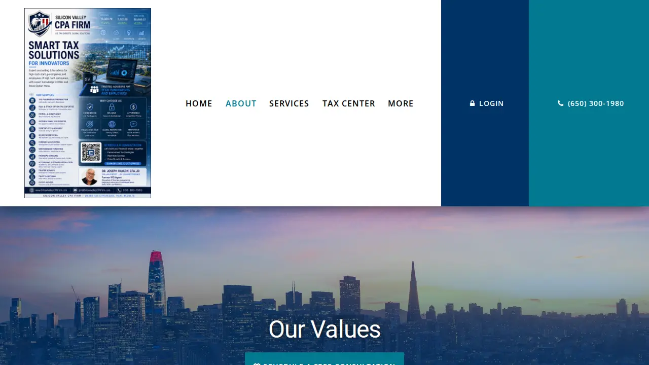 Silicon Valley CPA Firm page