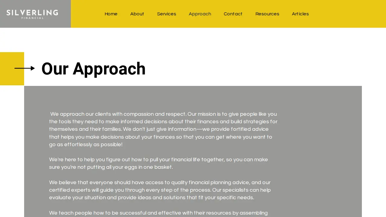 Silverling Financial page
