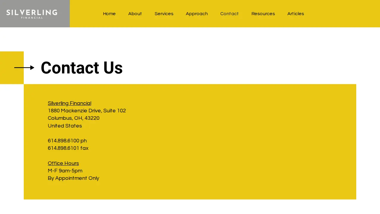 Silverling Financial page