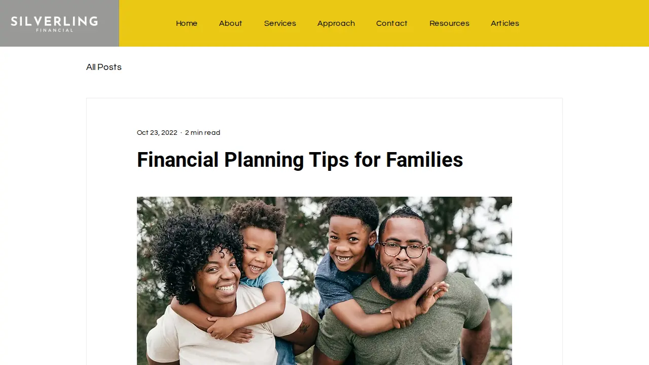 Silverling Financial page