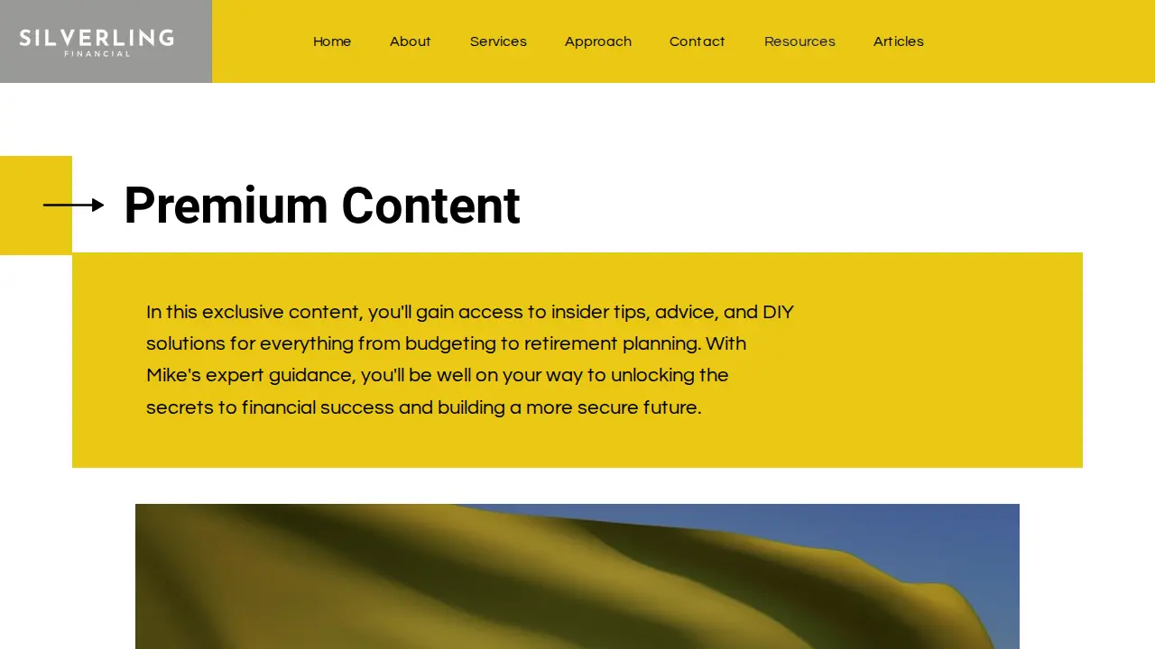 Silverling Financial page