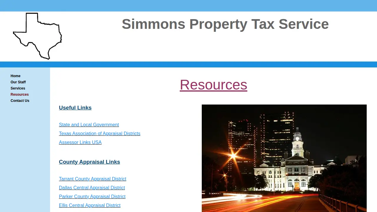 Simmons Property Tax page